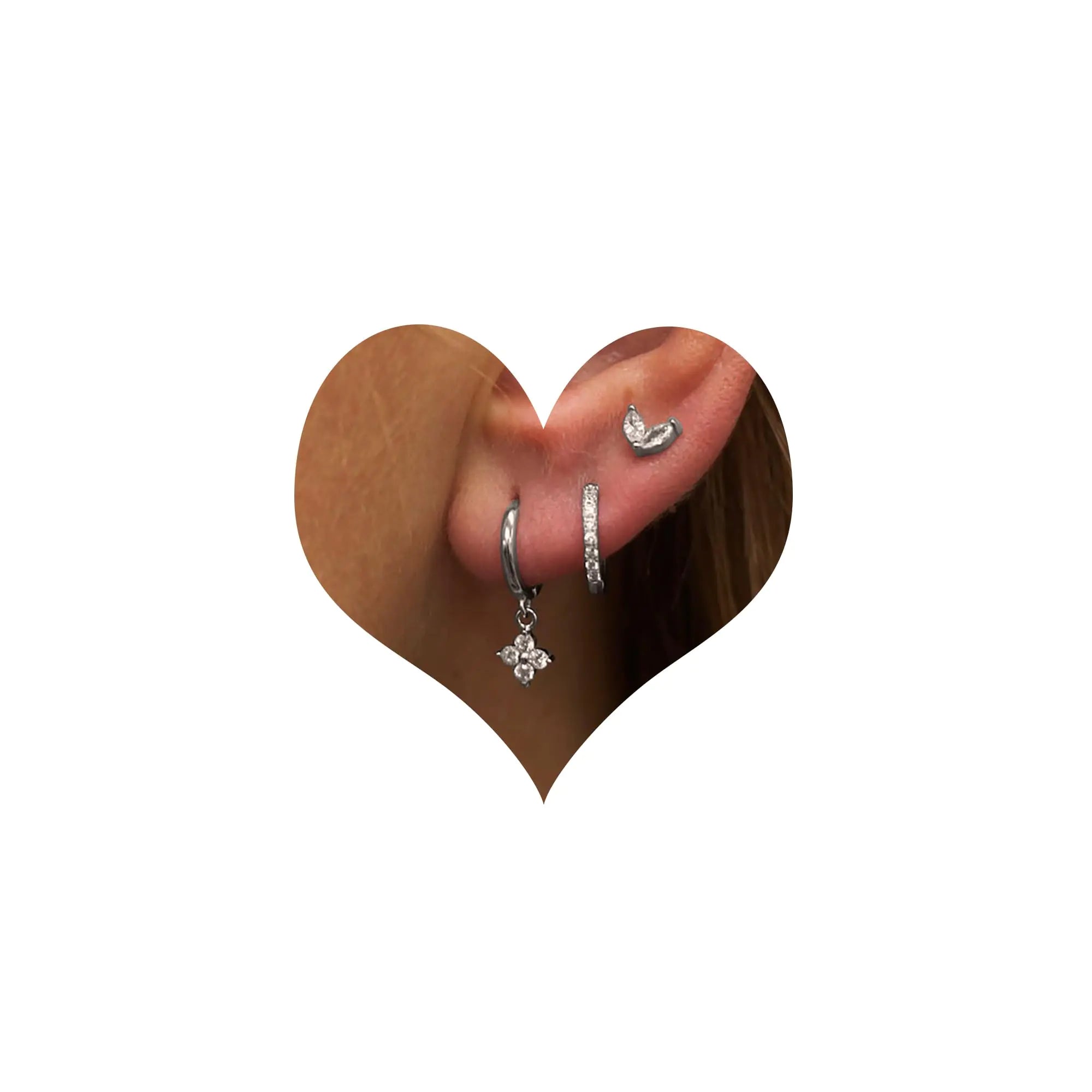 WAINIS Cartilage Stud Earrings Set for Women 14k Gold Tone Hypoallergenic Earring Small Multiple Piercing Hoop Earrings Jewelry Gift SB